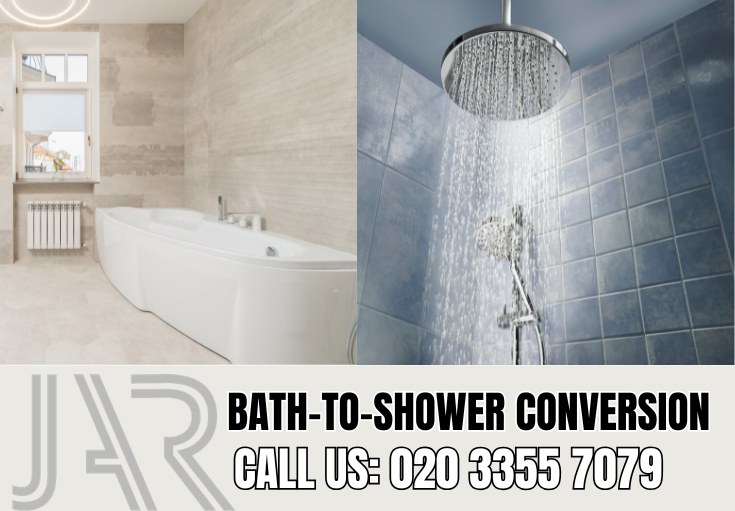 Bath to Shower Conversion by Kentishtown Bathroom Fitters